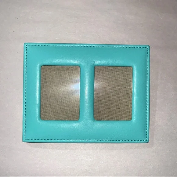 NIB leather TIFFANY & CO. double photo frame with box Decor